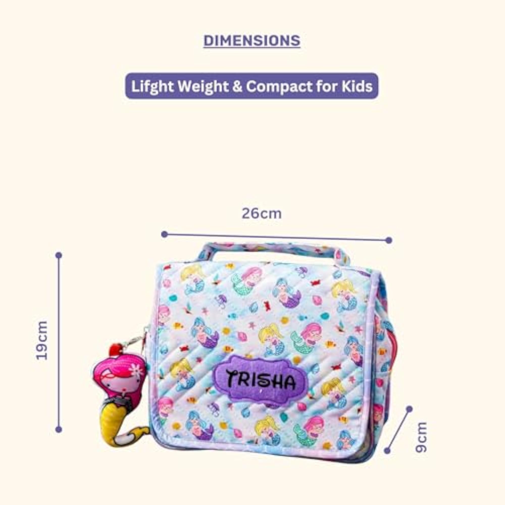 Customized Faux Leather Sling Bag for Kids, Name Engraving